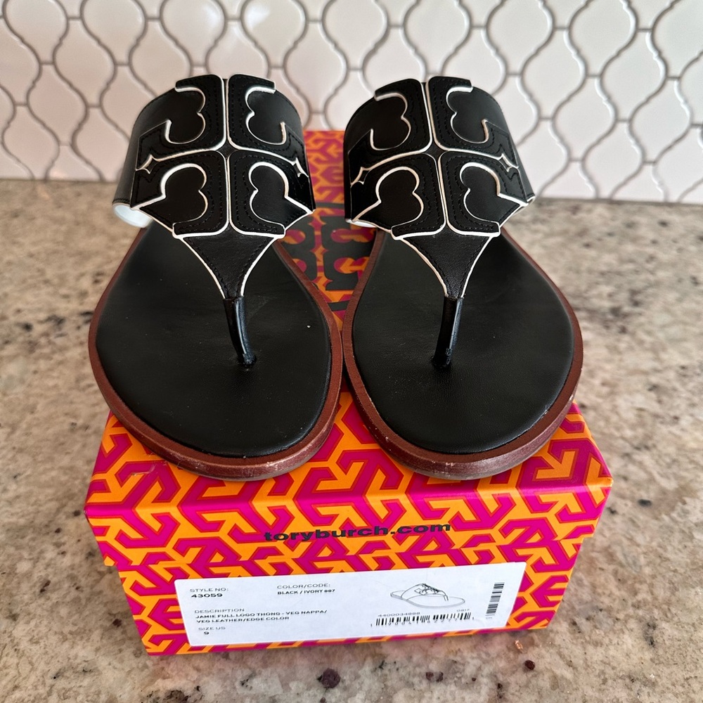 Tory Burch Jamie Full Logo sandals